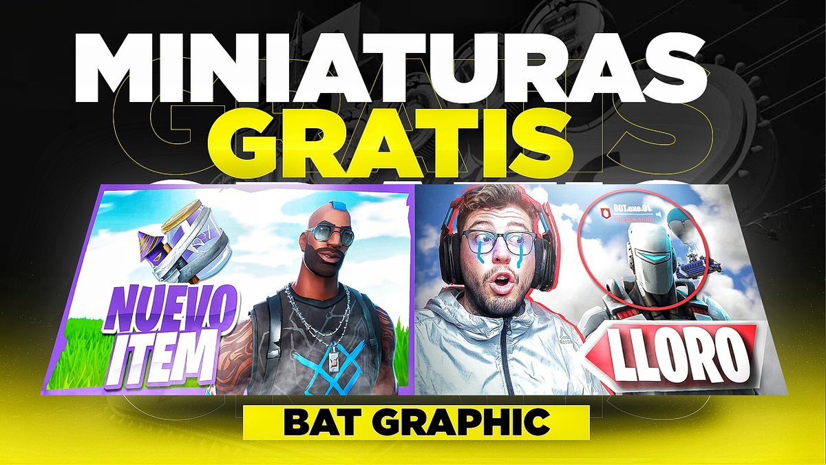 Miniaturas de fortnite gratis sólo por esta semana, si quieres la tuya dar rt y explicar cómo la quieres 😊👋