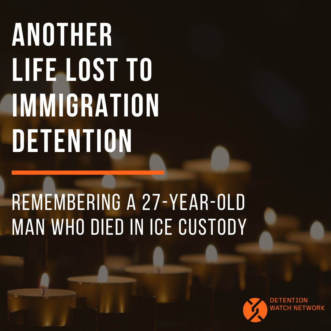 DetentionWatch's tweet photo. Another life was tragically lost to immigration detention. @RAICES is reporting that a 27-year-old father died by suicide while in ICE custody at the Karnes County Residential Center in TX.

Immigration detention is a deadly. ICE must release ALL people immediately. #FreeThemAll https://t.co/A3mpOmx7CA