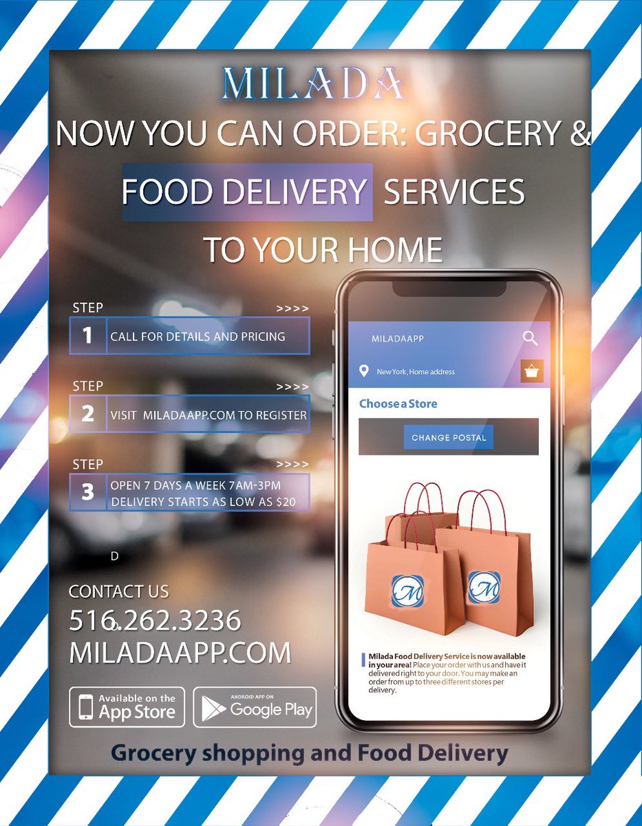 MiladaApp's tweet photo. #GroceryShopping #fooddelivery #NowInYourArea https://t.co/7Am4NAKhfG