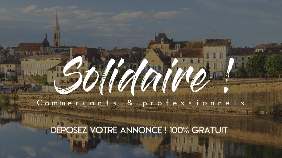 Jivhey's tweet photo. #BergeracSolidaire #Bergerac #COVID19 Nous avons créer un site d'annonces pour les #commerçants #Arisans et #Pro qui bossent pendant la crise. Y'a de la place pour d'autres #Rt très appréciés @Altisbergerac #Altismedia
➡️➡️➡️ https://t.co/DuQMyFPHtL https://t.co/xJ8iJwvWYr