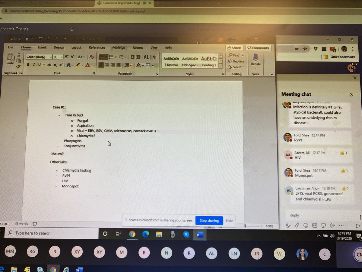 PittIMChiefs's tweet photo. So much #VirtualReport fun and participation! Learning how to use @MicrosoftTeams together. I think this is our best report attendance yet! https://t.co/Kk03vxBEka