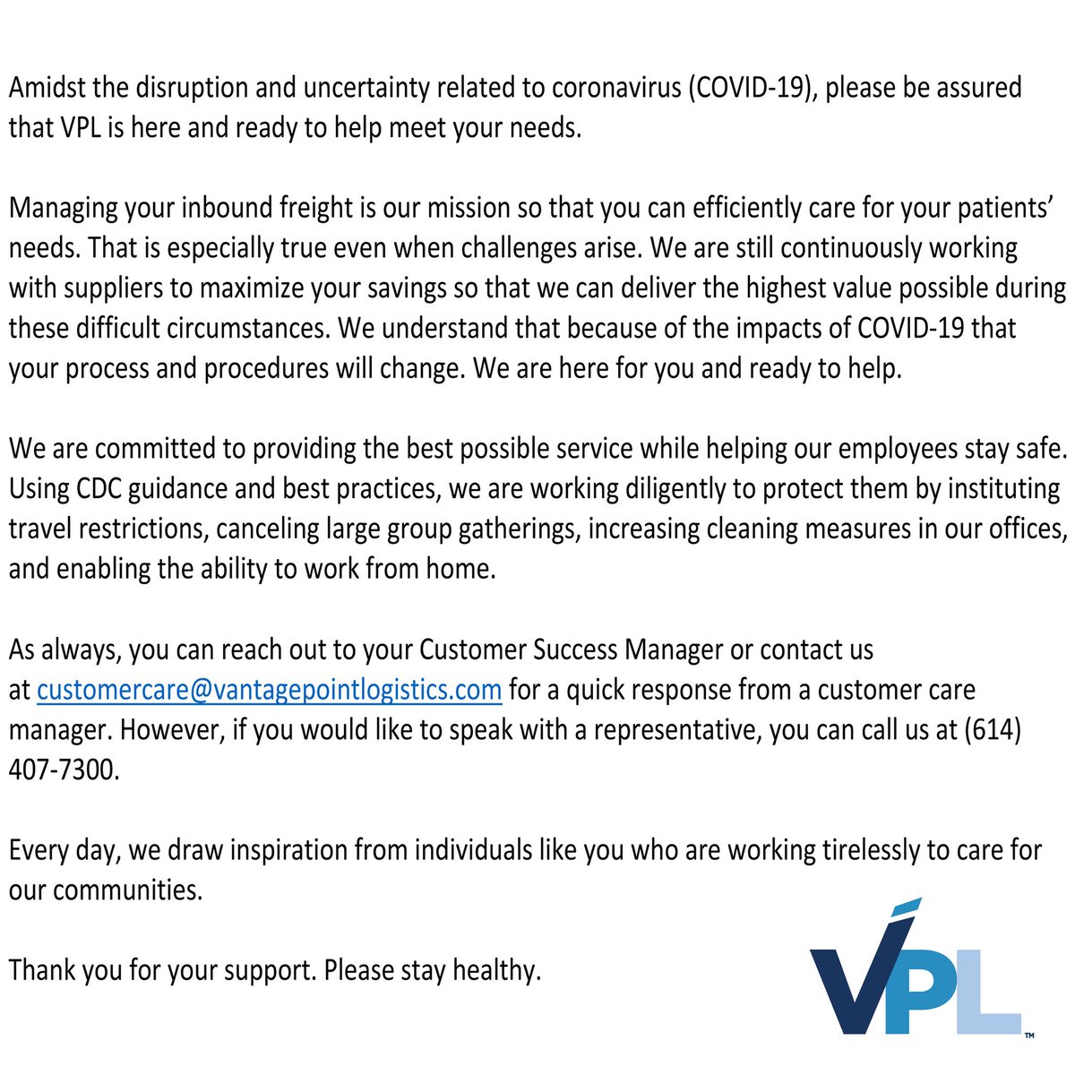 Our thoughts are with everyone affected by the global outbreak of coronavirus (COVID-19). Thank you for your support. Please stay healthy.