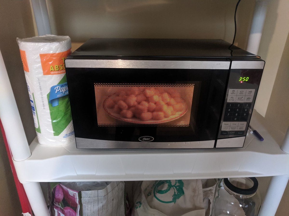 You could leave a bag of tots out for hours to defrost. This is great. You can also pile frozen tots on a plate and stick them in a microwave. You can use the defrost setting or cook them outright. How many minutes? Yes. There is no way to fuck this up.