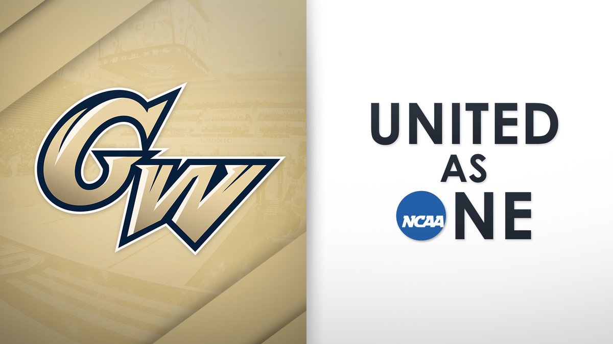 GWsports's tweet photo. In support of our NCAA Family, Colonials are #UnitedAsOne. #RaiseHigh https://t.co/BXYHzGL85N