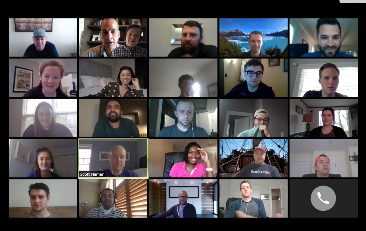 Backstory: was on a zoom with  @RedVentures leaders yesterday and our CEO  @RicElias. May have snuck this screen grab and used as background AND wasn't in the picture when joining standup.... some priceless reactions