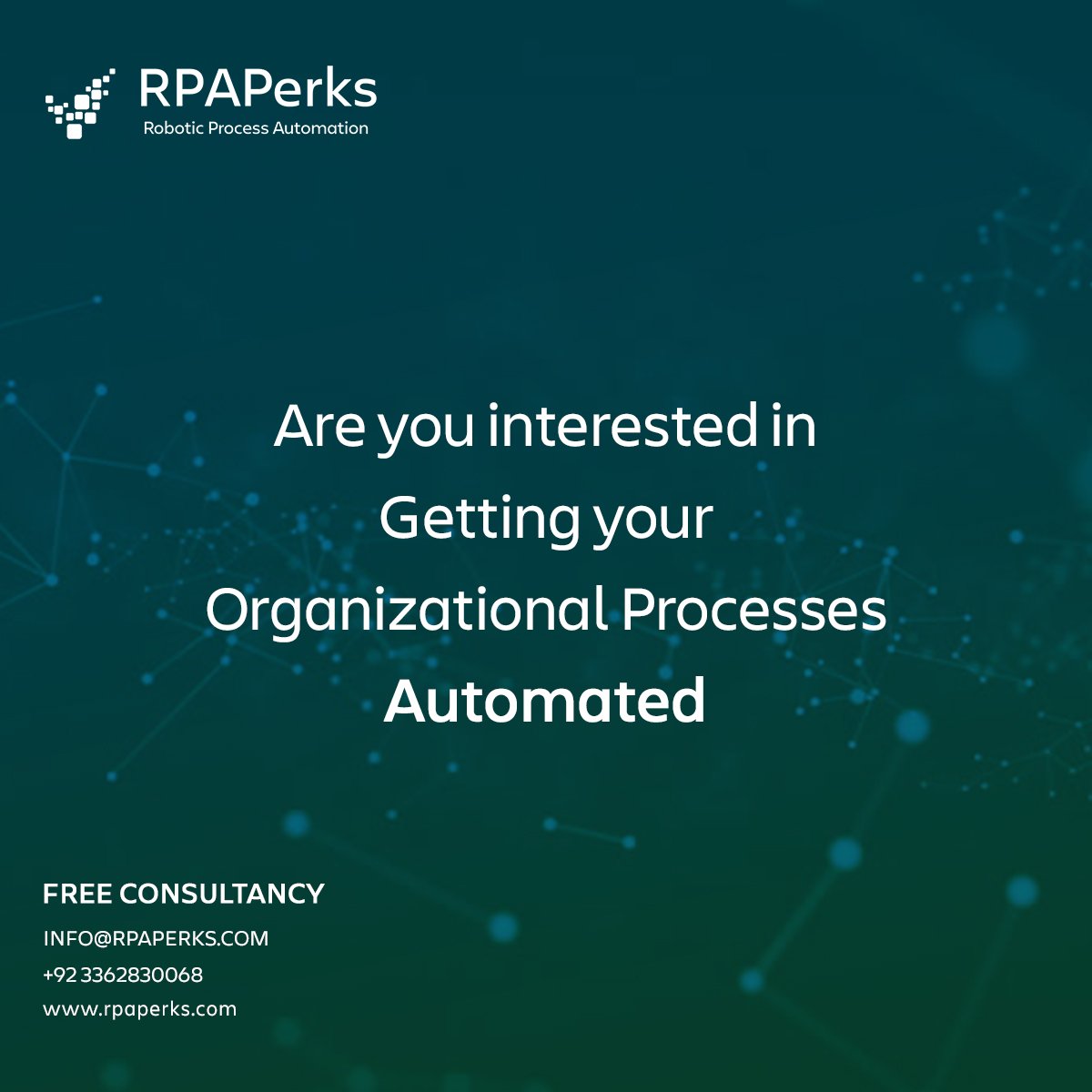 PerksRpa's tweet photo. Are you interested in getting your organizational processes automated?
𝐅𝗿𝗲𝗲 𝘀𝘂𝗴𝗴𝗲𝘀𝘁𝗶𝗼𝗻 𝙘𝙤𝙣𝙩𝙖𝙘𝙩 𝙪𝙨: +92 3362830068
#automation #selenium #businessgrowth #technology https://t.co/uBYDqfGVLa