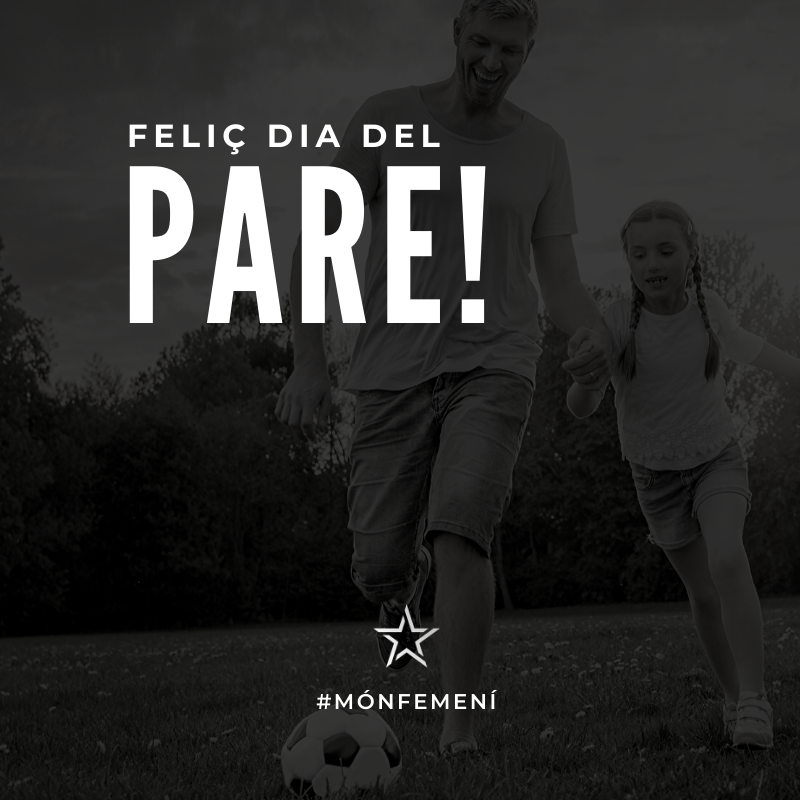 monfemeni's tweet photo. Des de casa i amb moltes ganes de tornar al camp, us desitgem un feliç dia del Pare! 👨‍👧

Tornarem amb més ganes i amb més energia que mai. Però ara: ENS QUEDEM A CASA! 💪🏽

#ensquedemacasa #feliçdiadelpare #diadelpare #mónfemení https://t.co/SjPKIqbN19