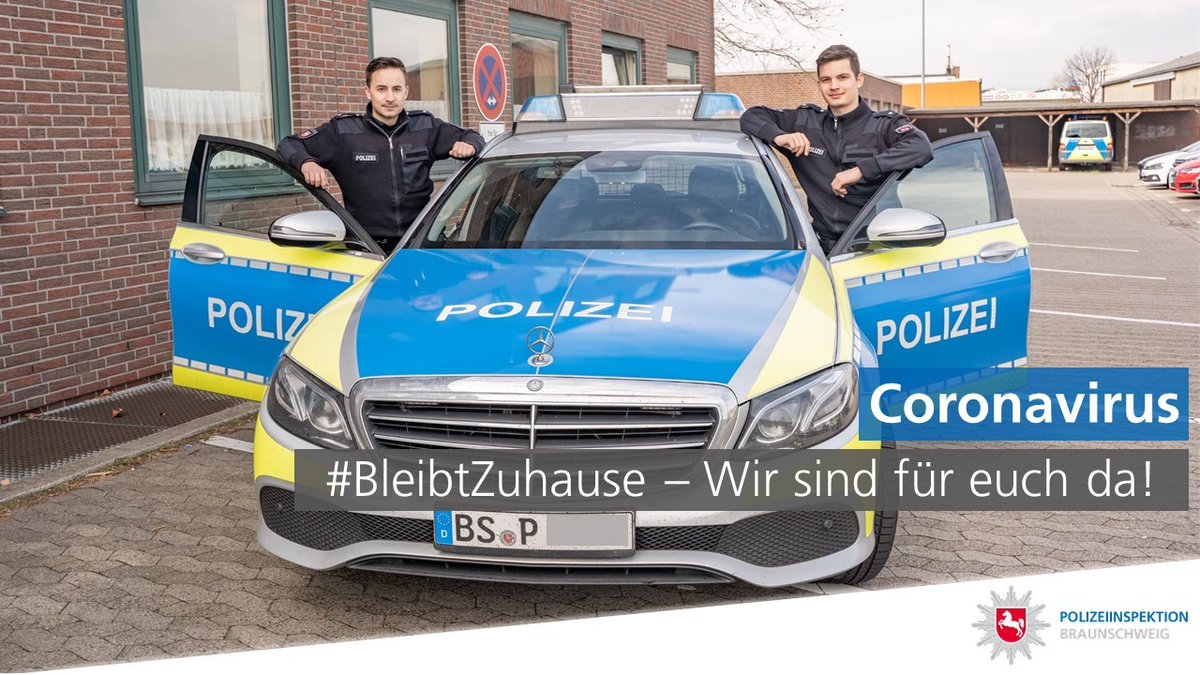 Polizei_BS's tweet photo. Wir sind für euch da, bleibt daher für uns Zuhause.

Seid dabei und ➡ #FlattenTheCurve #BleibtZuhause https://t.co/zJQwaZzO0n