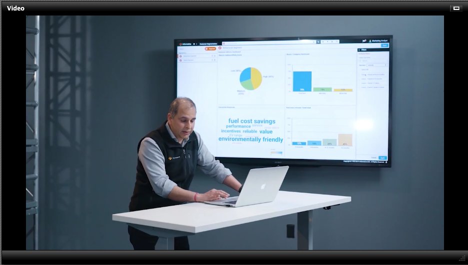 DCorrigan's tweet photo. #MDMSummit Watching @manojtahiliani demonstrate @Informatica #Customer360 to show how a 360 graph improves CX from marketing campaign to sales offers and post -sales service.  Using #AI to join data produces the context to really understand your customer. https://t.co/CCpCcZrgHy
