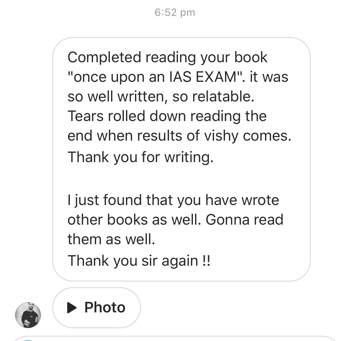 Vijaykarthikeyn's tweet photo. #WhyDoIWrite ? For those Special Moments like these that only a creator can experience! Thank you Ankit !
For those who haven’t read #OnceUponAnIASExam yet , now is a good time to read this National #BestSeller Story ! https://t.co/A3Mqx2U4YK https://t.co/8PSna6pLDZ