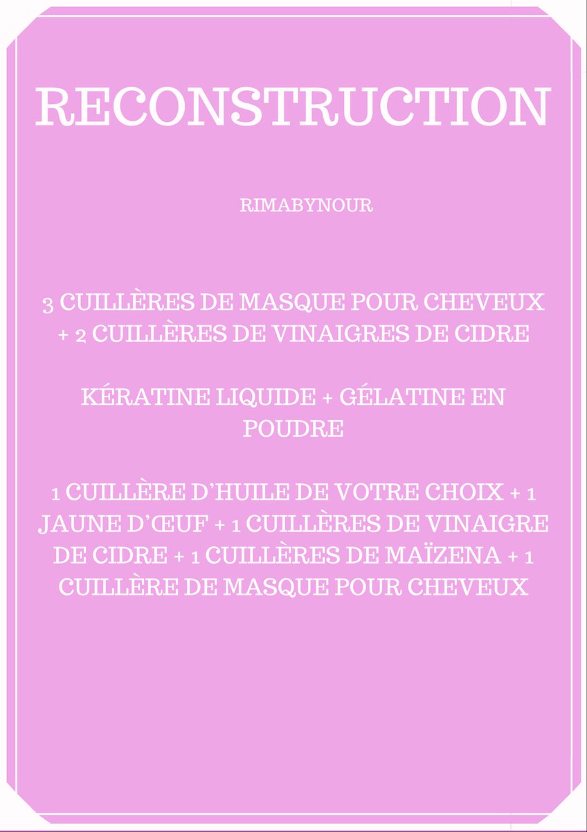 rimabynour's tweet photo. Liste de soin pour la reconstruction https://t.co/r3kwIsqgMD