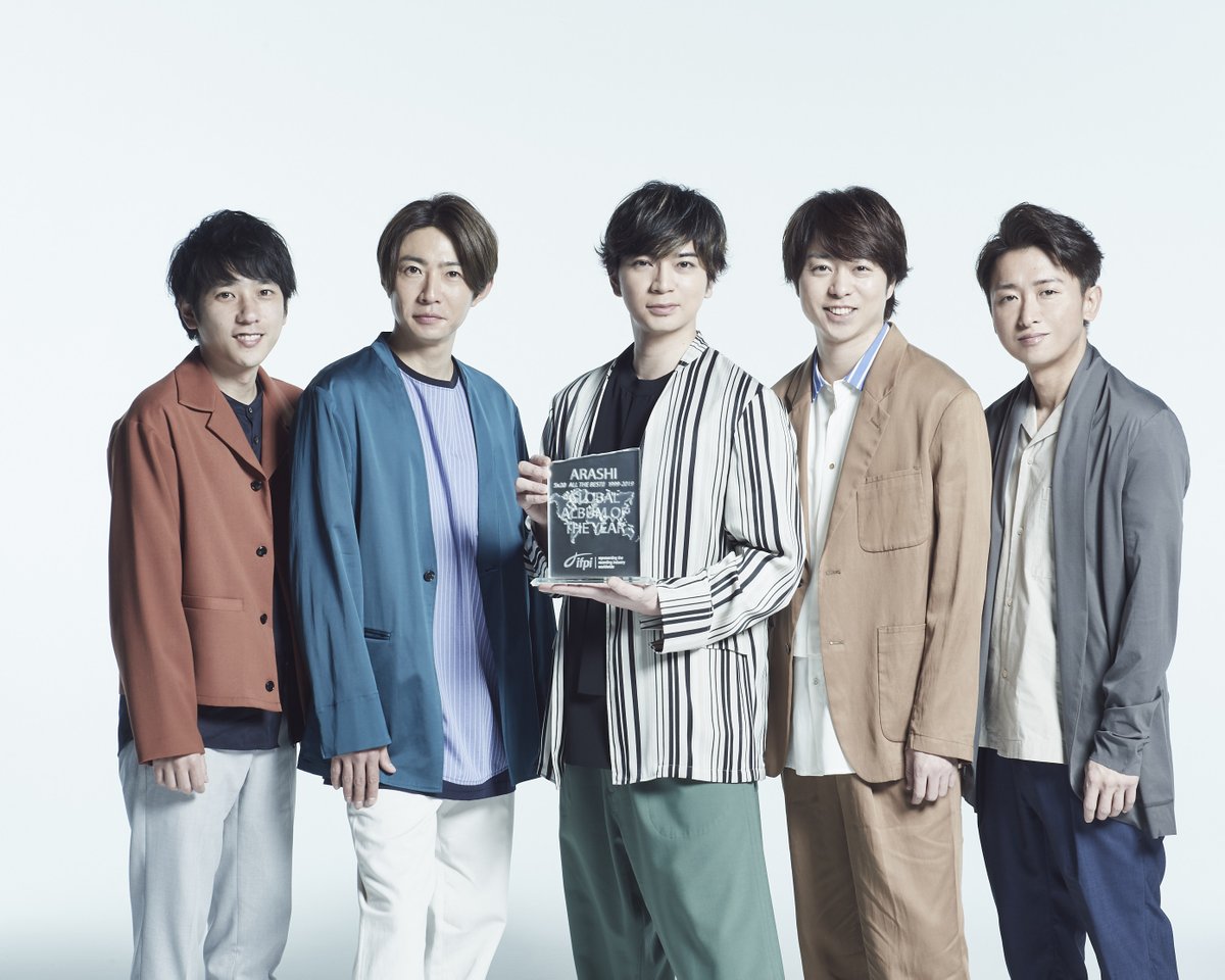 Congratulations to Japan’s <a href="/arashi5official/">ARASHI</a>, seen here accepting their award for ‘5x20 All the BEST!! 1999-2019’ which was officially the #IFPIGlobalAlbumChart #1 biggest global album of 2019! 👏 👏 👏