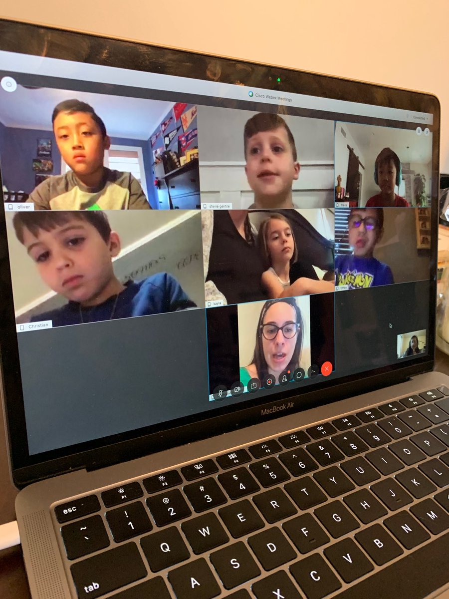 So happy to see these faces today!! Glad everyone is happy and healthy. #meadowmindset <a href="/Webex/">Webex</a> <a href="/misscastello1/">Mrs. Sotsky</a>