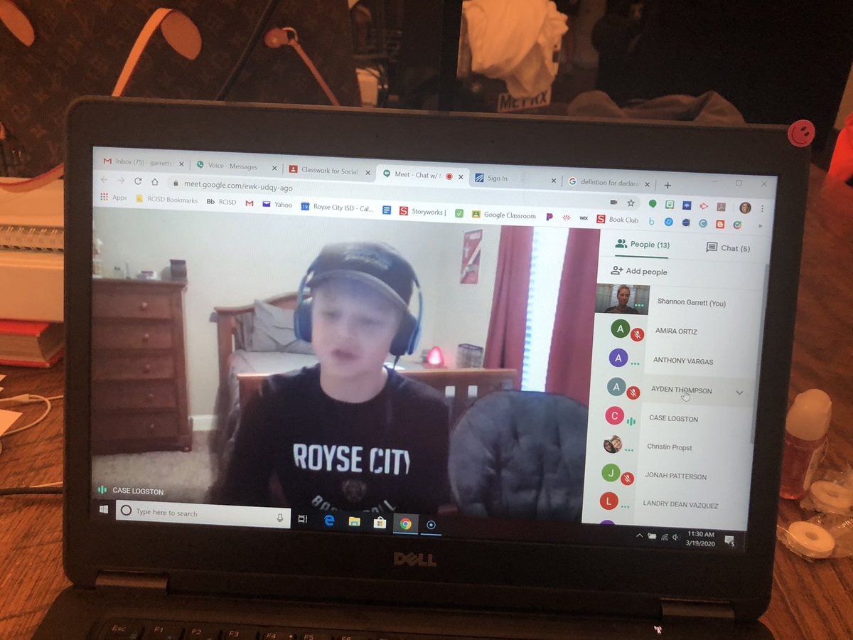 sgarrettrcisd's tweet photo. ...was GREAT just now participating in Google Meets with my students! I miss those smiling faces! @RoyseCityISD @ruthcherryint https://t.co/8Upd3M0rww