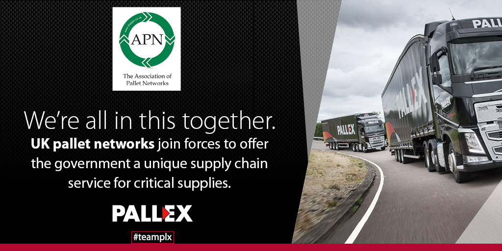 UK pallet networks join forces to offer the government a unique supply chain service for critical supplies. <a href="/pallet_networks/">Association of Pallet Networks</a> #workingtogether #CoronaVirusUpdate pallex.co.uk/news/pall-ex-p…