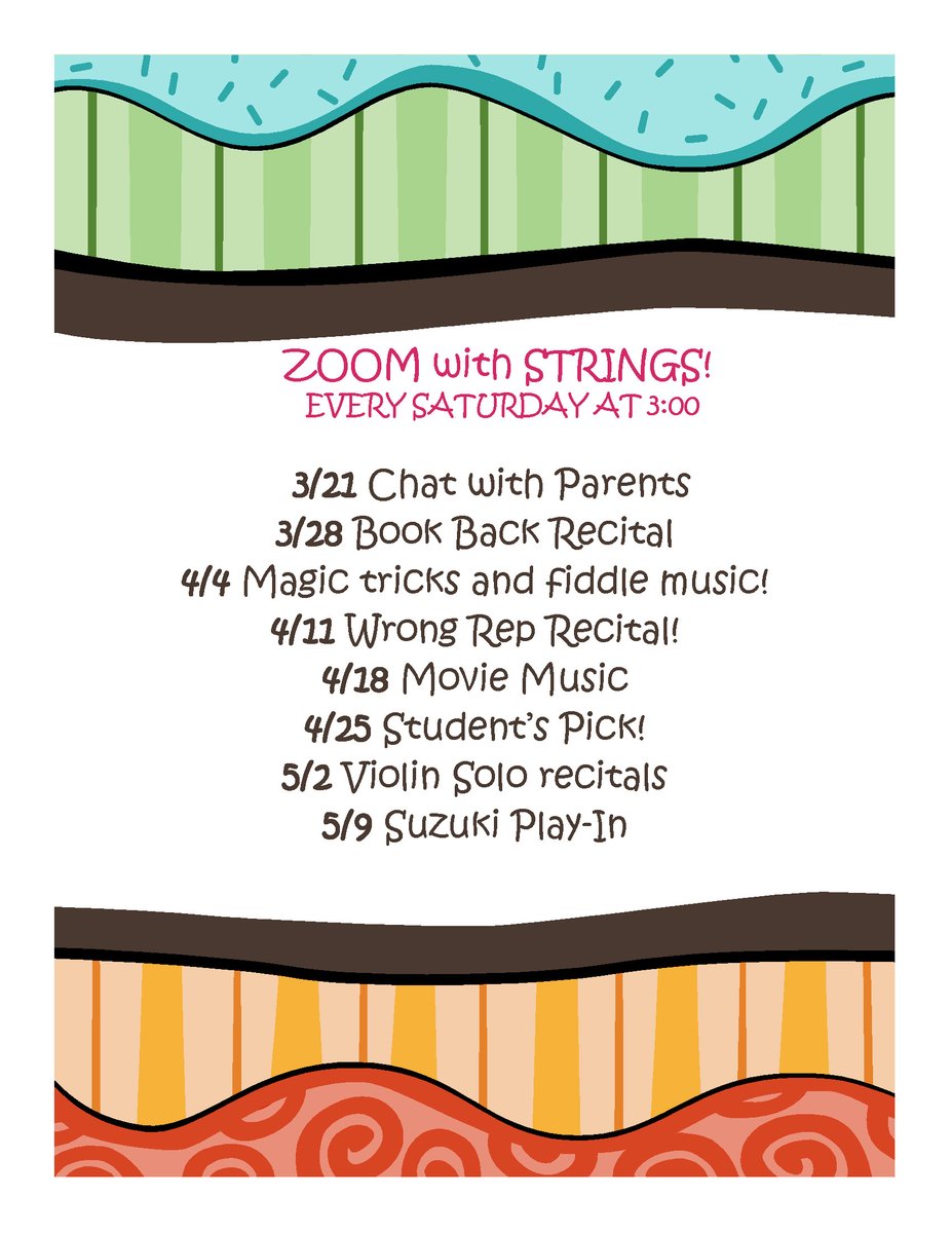 Check out our Zoom events and recitals! DM for an invite!