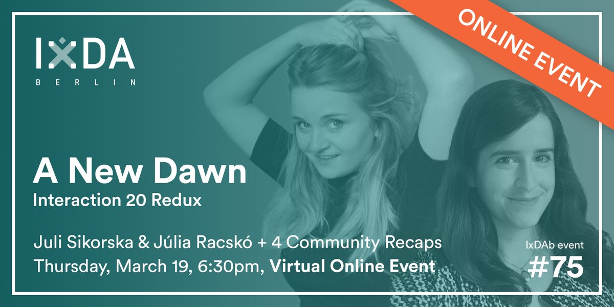 BennoLoewenberg's tweet image. Experience @IxDA virtually: tonight's @ixdconf redux offers concise recaps &amp;amp; extended #IxD20 talks 

I'm looking foward to host a breakout session about #RemoteWorkshops with #IxDA Berlin, helping to make this @IxDAb online event immersive &amp;amp; interactive

hopin.to/events/ixda-be…