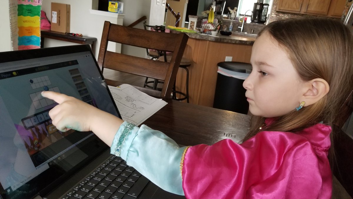 Steelers5886's tweet photo. Princess Anna is loving the free @DreamBox_Learn! What an awesome resource that @TitleIAACPS introduced to us! ❤️#AACPSAwesome https://t.co/c5Ap9LpmOx
