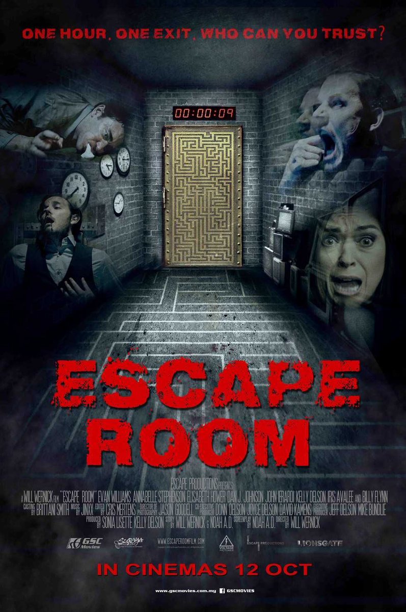 Xgavx On Twitter Since Yesterday I Ve Watched Escape Room 2019 Escape Room 2017 Escape Room Also 2017 But This One Has Billy From Scream In It And No Escape Room 2018 Which