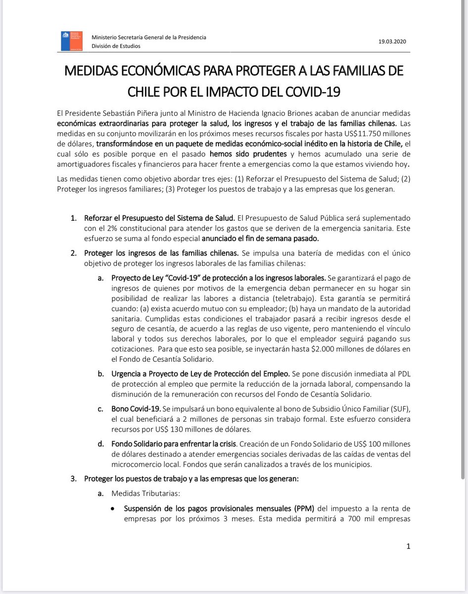 alemustakis's tweet photo. Acá medidas deal gobierno en apoyo a pymes, micro, emprendedores y familias!!! Apenas tengamos un resumen en simple para las pymes se los compartimos.  Y por mientras agradecer que se han cumplido los compromisos. @ignaciobriones_  @ASECH_ag @MultigremialN https://t.co/wX9ahzGcXB