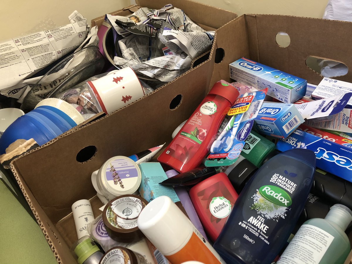 A huge thank you to <a href="/SarahThorneycr2/">Sarah Thorneycroft</a> and her community for the generous donation of toiletries, clothes and crockery this afternoon 💛 This will be incredibly beneficial to our residents during this difficult period.