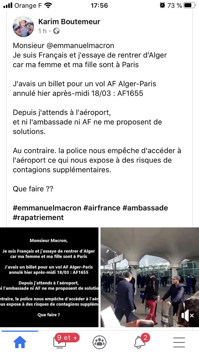 P_GIARRAPUTO's tweet photo. #rapatriement #francaisbloquesalgerie @EmmanuelMacron @Place_Beauvau https://t.co/2t4khDF7f9