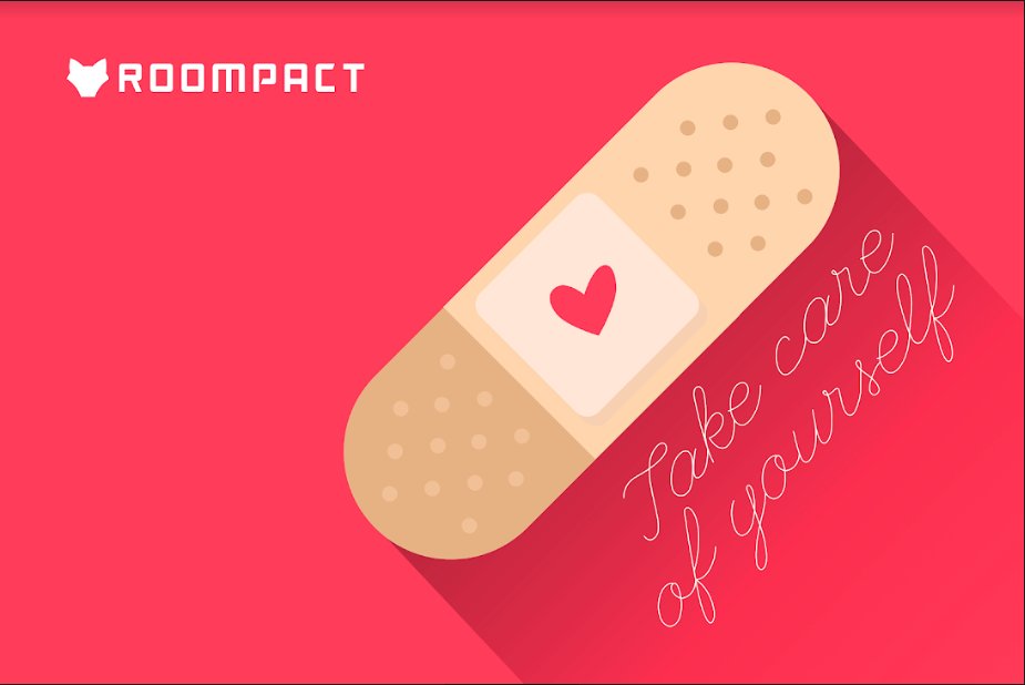 Roompact's tweet photo. We appreciate both you and the work you do, but don't forget to take care of yourself too. π§ββοΈ #Roompact #SelfCare https://t.co/It3qtAm4YU