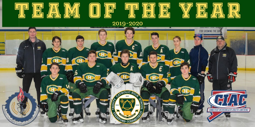 TCatholicHockey's tweet photo. Everyone @TCatholicHockey is thankful for this and we share it with all the @ciacihoc teams that battled all year, especially those that couldn't continue on. Work hard, never give up, and play for the logo on the front of your jersey! #ThankYou #toty #NeverGiveUp #ThanksSal https://t.co/lo9zJCySnk