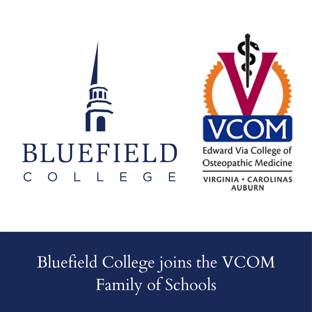 blfduniversity's tweet photo. ICYMI: BC just made the exciting announcement that we're joining the VCOM (Edward Via College of Osteopathic Medicine) Family of Schools! #bluefieldcollege 

🔗 Full story: https://t.co/Puay8l94TO 

📽️ Visit our Facebook page for the video announcement https://t.co/kVlJrHeoe4