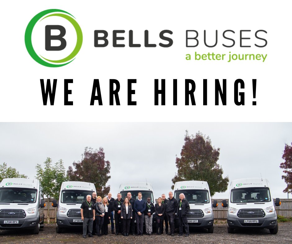 We are looking for drivers to join our team! If you have at least 1 year of driving experience, get in touch, we'd love to hear from you. You could be the next member to join the Bells team.🌟 
bellsbuses.co.uk/about-us/caree…