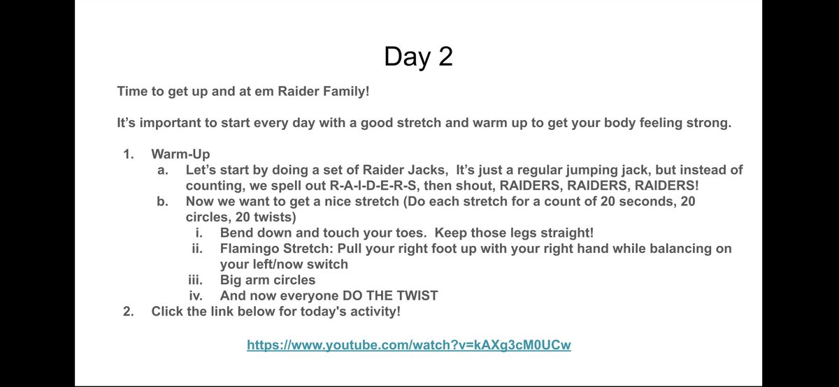 The virtual classroom day is ending, be sure to get a family workout in! Day 2 youtube.com/watch?v=GCTg3Q… @gulliverschools #gslearning <a href="/RGriffin_GS/">Rachel Griffin</a>