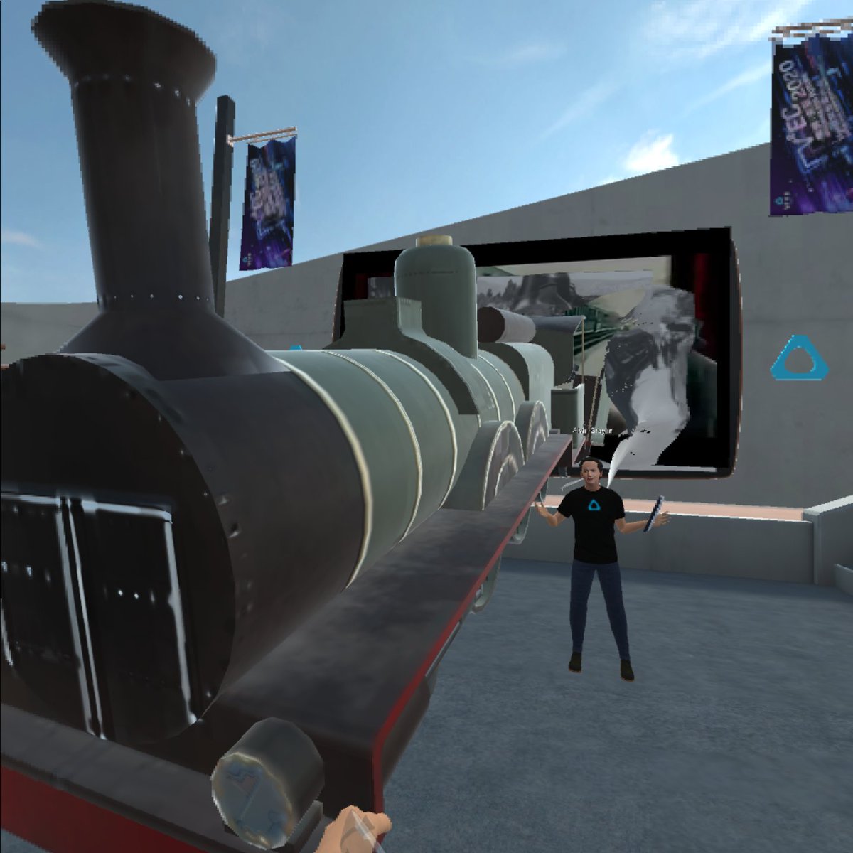 richardlai's tweet image. Today I attended a VR conference for the first time, and it was nice to be able to virtually shake hands with friends from around the world. Even though I couldn’t physically try new gear, I appreciated how the keynotes became a lot more fun using virtual props. #V2EC #V2EC2020