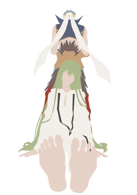 お絵描き途中の偶然の産物なんだけどエッモい 