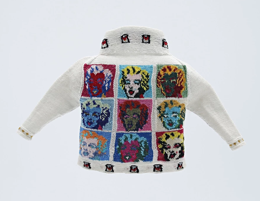 knithacker's tweet photo. Over 60,000 Tiny Stitches In 500 Hours ... Micro Knitter Althea Crome Does It Again With Her Second Incredible Andy Warhol-Inspired Design: ๐ https://t.co/udgNle5pbi #knitting #handmade #diy #microknitting #knit #art #fiberart #tiny #miniature #andywarhol https://t.co/hUoZMT3e8c