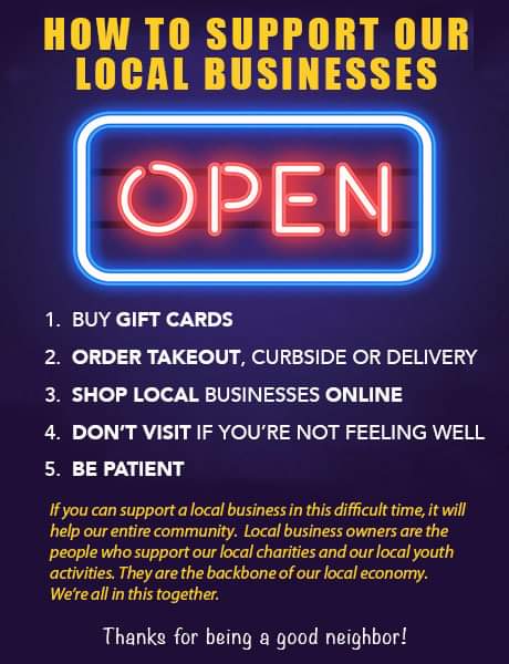 MexiaEDC's tweet photo. There are still ways you can help support your local businesses! Times are difficult for everyone right now, but so many people's livelihoods depend on their businesses succeeding. 

#shoplocal #smallbusiness #economicdevelopment #teamworkmakesthedreamwork #mymexiatx https://t.co/f7zq37Lbzf