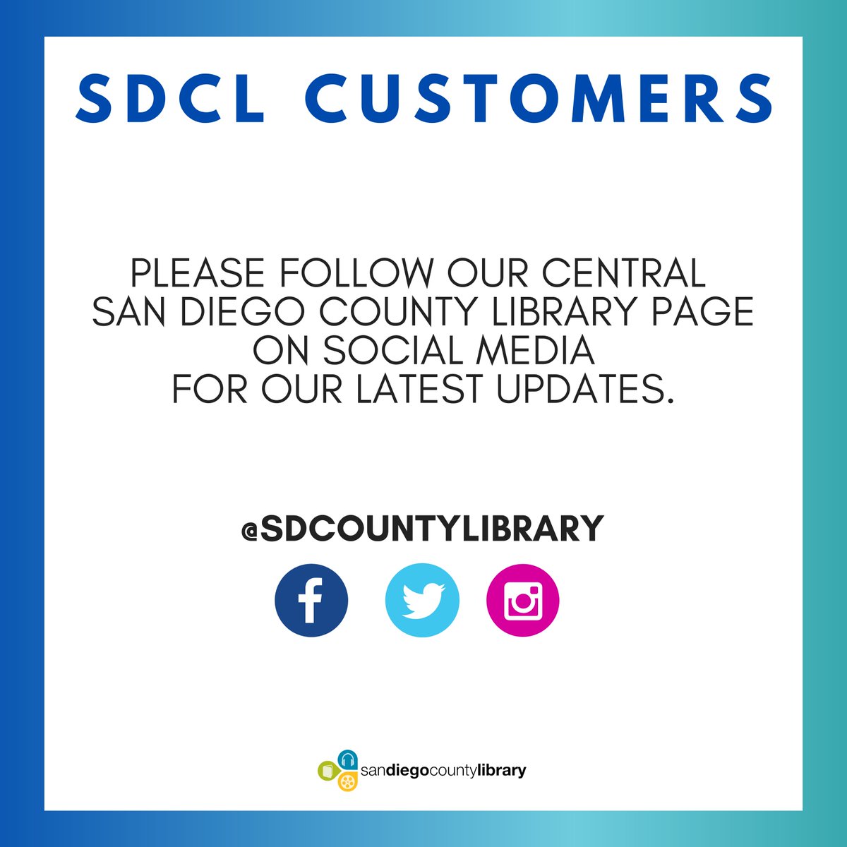 El Cajon Library (@elcajonlibrary) on Twitter photo Please follow our central San Diego County Library page on social media for our latest updates. <a href="/SDCountyLibrary/">San Diego County Library</a> Please follow our central San Diego County Library page on social media for our latest updates. <a href="/SDCountyLibrary/">San Diego County Library</a>