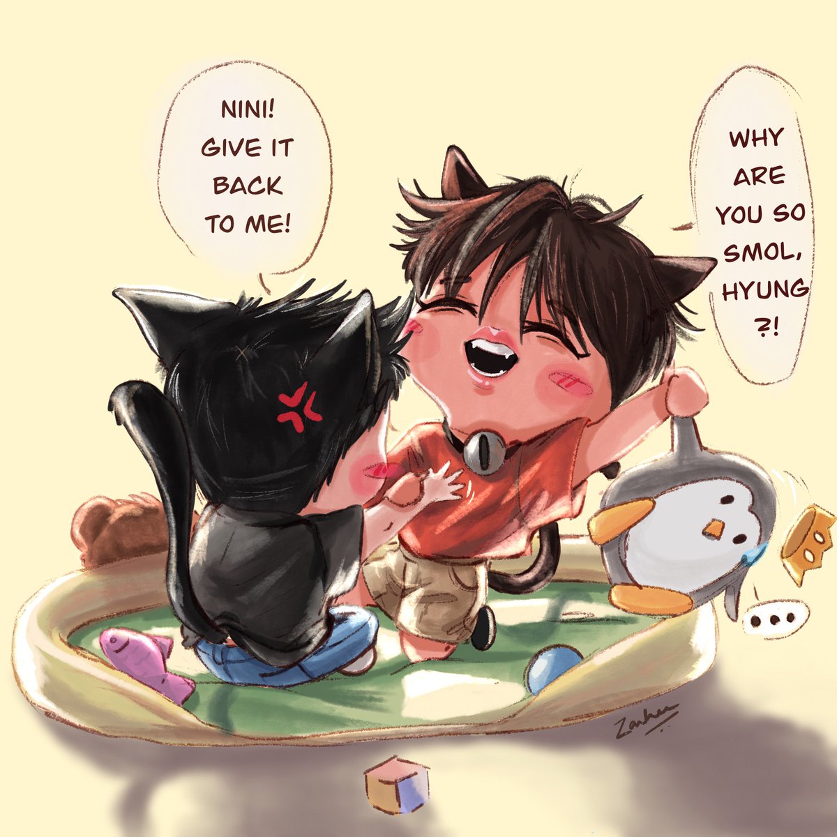 Zankai_88's tweet photo. Kitty Nini teases Kitty Soo 🥺 #kaisoo #kittykai #kittykyungsoo #카이_고양이 #디오_고양이 https://t.co/oG38VkoNf5
