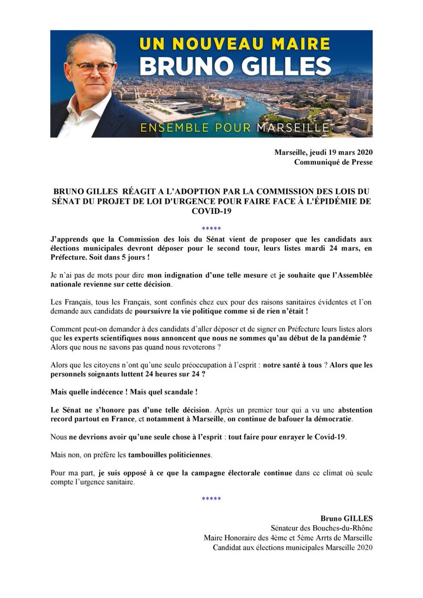 JCDELAGE013's tweet photo. À l’heure où les Français subissent un confinement sanitaire sans précédent le Sénat propose de poursuivre le processus électoral municipal comme si de rien n’était ! Irresponsable et déconnecté de la vraie vie ! Souhaitons que les députés soient plus lucides et moins politiciens https://t.co/YVRLjwBtLR