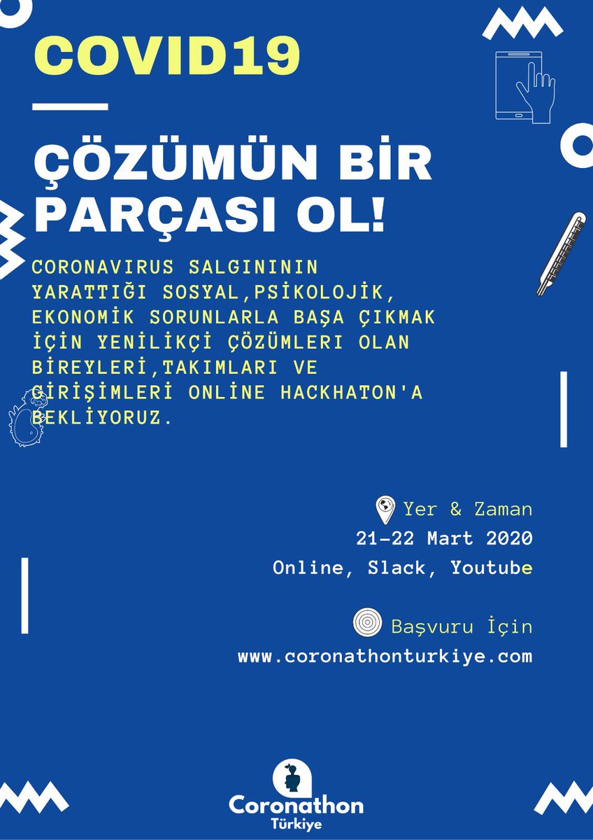 kurulpier's tweet photo. Haydi çözümün bir parçası olmaya #coronathonturkiye https://t.co/GhU2cxc9oz