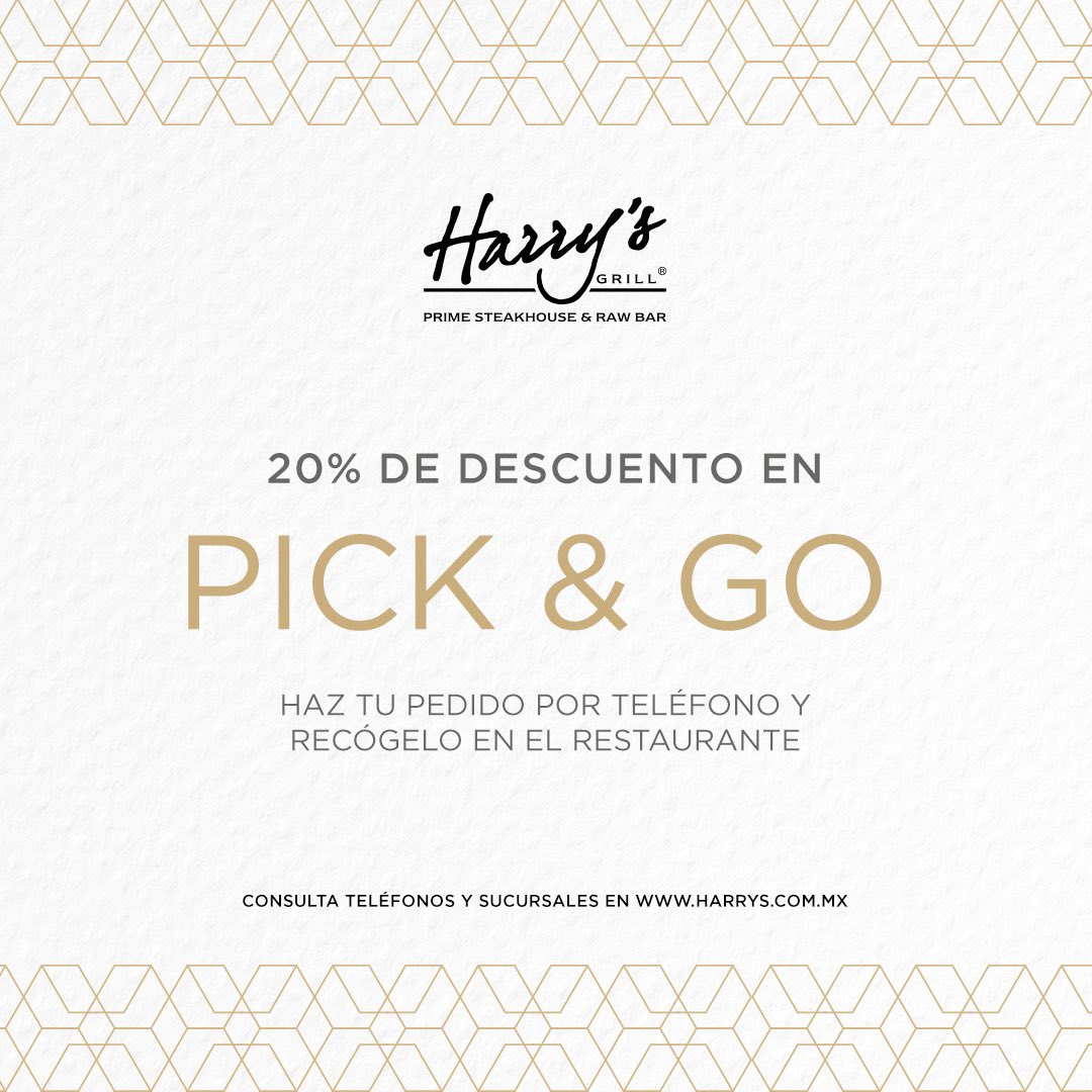 Harrys_Rest's tweet photo. ¡Contamos con servicio Pick &amp; Go!

En Grupo Anderson's seguimos los más altos estándares de calidad, cuidando las medidas sanitarias requeridas.

#GrupoAndersons https://t.co/f6D05BVeh4