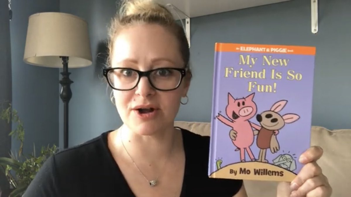 And today’s book is... 🥁 My New Friend Is So Fun! By Mo Willems youtu.be/ZwaatBMlkYs #SayreSharks <a href="/sayre_pto/">Sayre Elementary PTO</a>