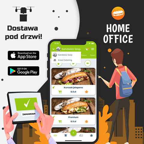 IWantToDevelop's tweet image. Podczas #homeoffice lepiej #zostańwdomu - czyli zamówienia do domu w #kanapkaman dostępne w #Warszawa, #Kraków, #Łódź i #Wrocław!
Do pobrania z:
#AppStore (tinyurl.com/wnsaq9u)
#GooglePlay (tinyurl.com/u36sjau)