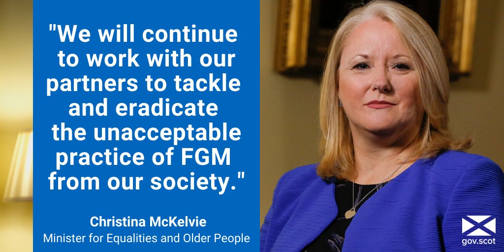 ScotGovFairer's tweet image. Women and girls at risk from the illegal and harmful practice of Female Genital Mutilation (FGM) will be better protected under new legislation. 

Courts will now be able to issue Protection Orders, specifically designed to safeguard those under pressure to undergo FGM.