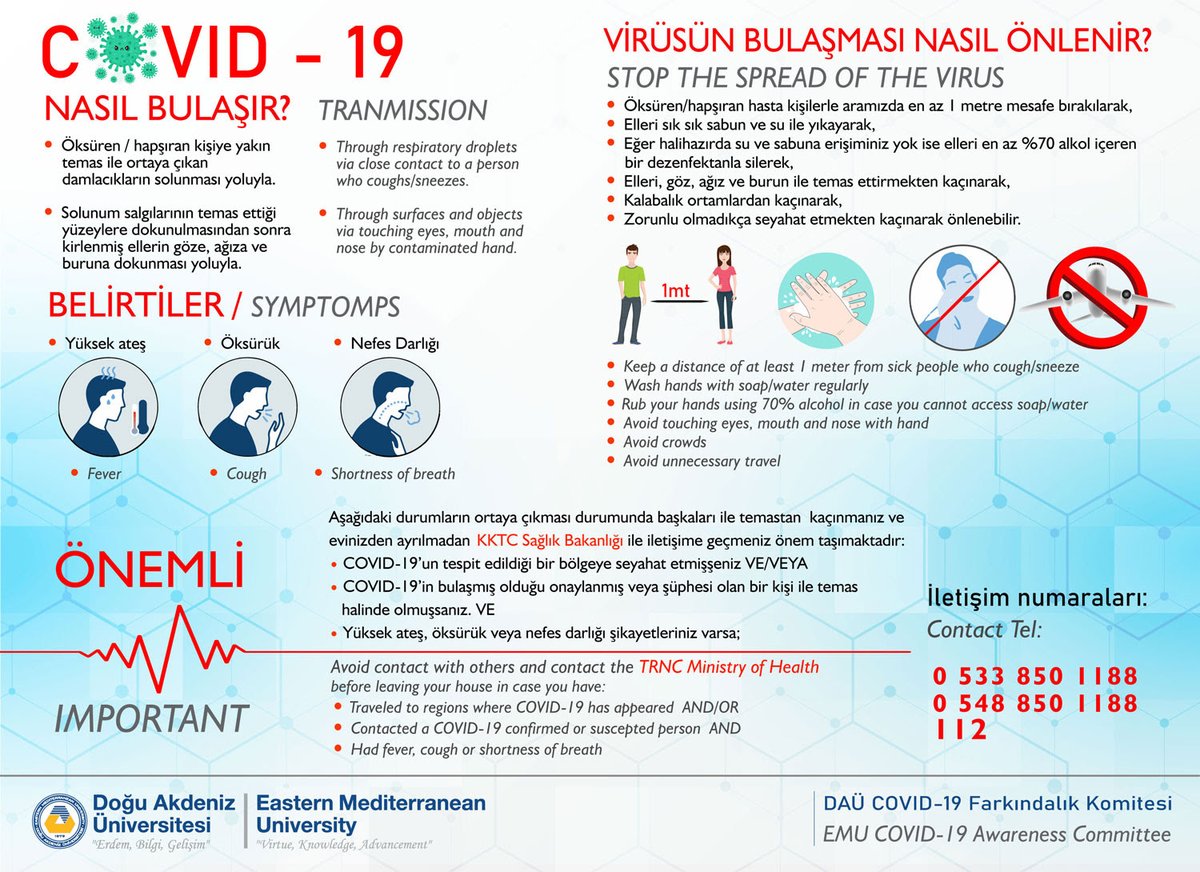 ⚠️COVID -19 VİRÜSÜN BULAŞMASI NASIL ÖNLENİR? ⚠️COVID-19 STOP THE SPREAD OF THE VIRUS