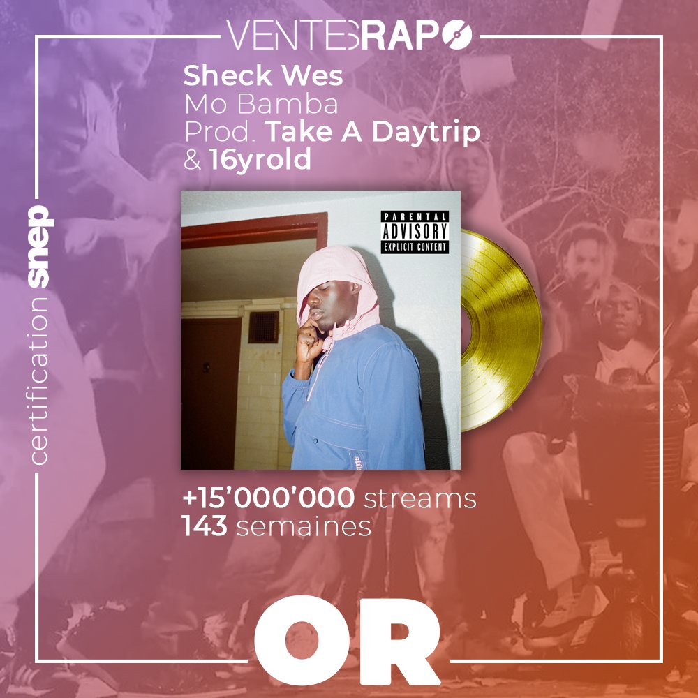 BillboardFr's tweet image. 📀🇫🇷 Le single #MoBamba de Sheck Wes est certifié or par le @snep !

(15.000.000 équivalent streams)