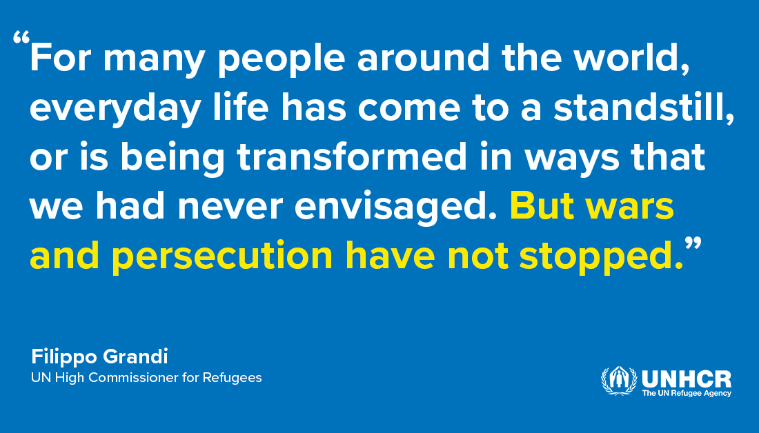Breaking: UNHCR's <a href="/FilippoGrandi/">Filippo Grandi</a> speaks out for continued refugee protection while taking exceptional measures to combat the spread of #covid19/#coronavirus: trib.al/I4HZs1v