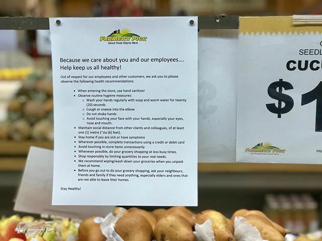 To our valued customers,

Farmer’s Pick is here to help during this challenging time. We are doing our best to provide a safe shopping experience during COVID-19. We remain open to provide a source of fresh food, and we have good supply. We are in full s… ift.tt/3baTuzm