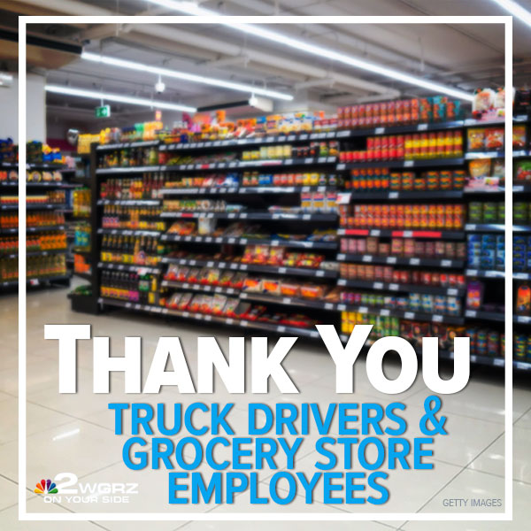 Thank you to the truck drivers and grocery store workers who are making sure store shelves are stocked!