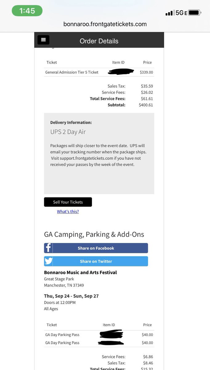 AHogness's tweet photo. Selling 2 GA day parking passes and a 3 day GA wristband to Bonnaroo due to rescheduling😢. Only asking $515 for all 3 passes, DM me if you’re interested!! https://t.co/ZhND0U2FDk