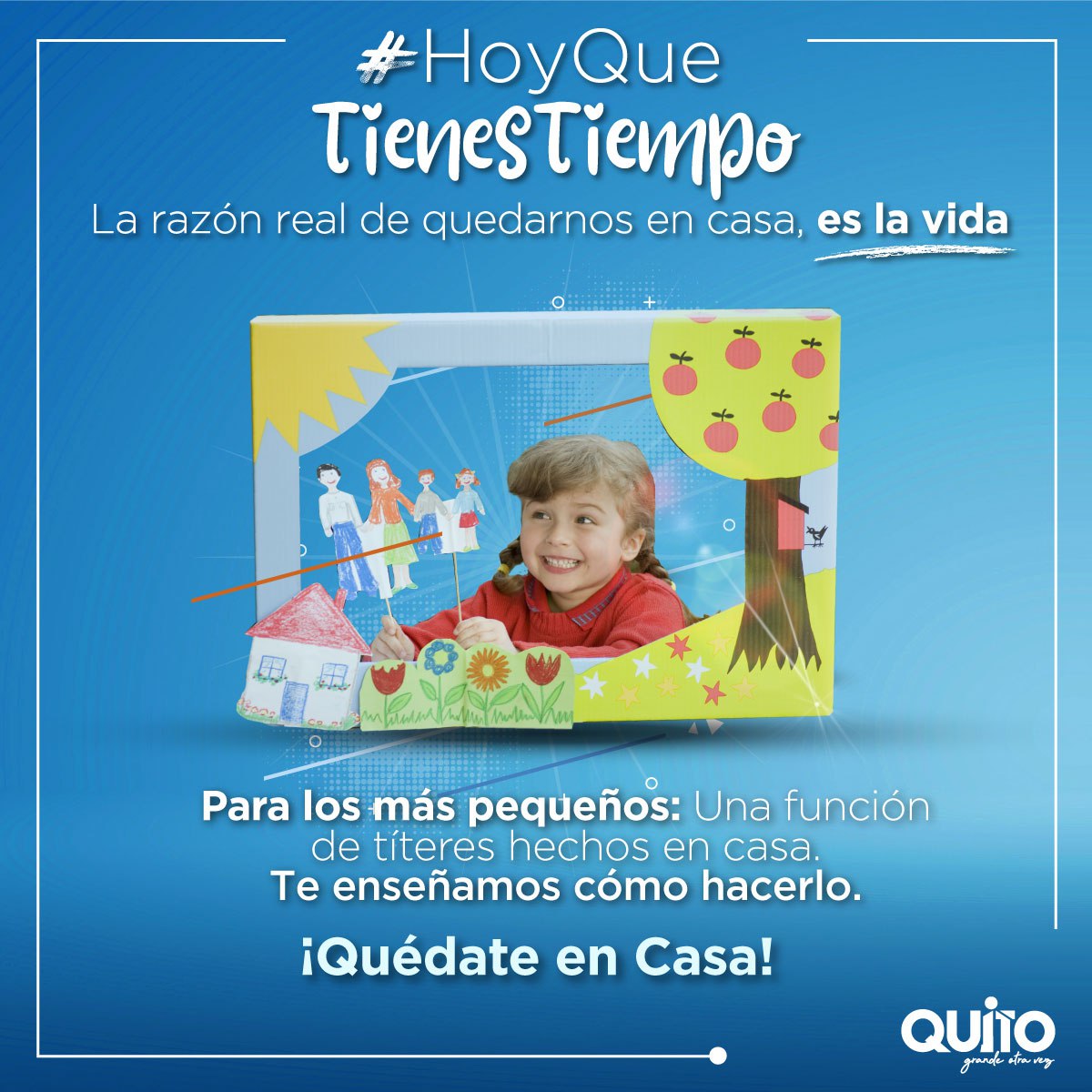 EcuNix's tweet photo. #HoyQueTienesTiempo aprovecha para preparar una sorpresa para los más pequeños. ¿Qué tal si te animas a organizar una función de títeres? Ellos valorarán mucho el tiempo que les dedicas. #QuédateEnCasa https://t.co/qdZsi97lCQ